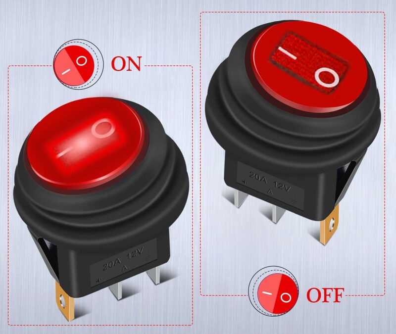 Quaden Round Rocker Switch Marketeers Car Accessories Distributor